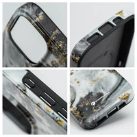 FORCELL F-PROTECT Mirage, karinio standarto išbandytas magnetinis dėklas telefonui IPHONE 16 PRO MAX, sidabrinis rūkas