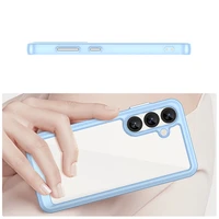 Kosminis dėklas su gelio rėmu Samsung Galaxy S25 - mėlynas