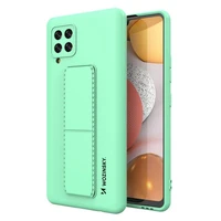 Wozinsky Kickstand Case silikoninis dėklas su stovu Samsung Galaxy A42 5G mėtų