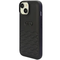 Audi GT Sintetinės odos dėklas telefonui iPhone 15 Plus - juodas
