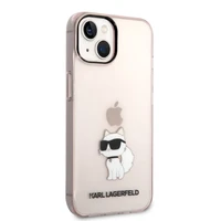 Karl Lagerfeld KLHCP14MHNCHTCP iPhone 14 Plus 6.7" rožinis/rožinis kietas dėklas Ikonik Choupette