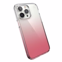 Speck Presidio Perfect-Clear + Ombre - iPhone 14 Pro Max dėklas with MICROBAN Coating (Clear / Vintage Rose Fade)