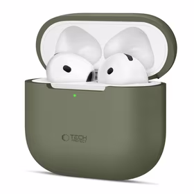 Tech-Protect silikoninis dėklas Apple AirPods 4 ausinėms - alyvinis
