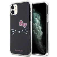 Hello Kitty IML katės veido dėklas telefonui iPhone 11 / Xr - juodas