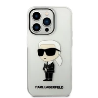 Karl Lagerfeld Ikonik Karl dėklas telefonui iPhone 14 Pro - permatomas