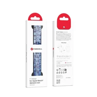 FORCELL F-DESIGN FA04 marmuro tekstūros dervos dirželis APPLE laikrodžiui 38 / 40 / 41 mm mėlynas