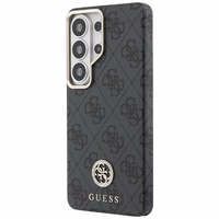 Guess dėklas 4G Rhinestone Round Logo MagSafe for Samsung Galaxy S26 Ultra juodas