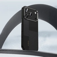 Benks Montage Magnetinė Armor Pro Kevlar Dėklas Metalinis Rėmas 600D+1500D (MA68) ant Iphone 17 Air - juodas (Kameros valdymo mygtukas)