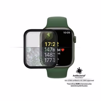 PanzerGlass Lenktas antibakterinis grūdintas stiklas Apple Watch 7 - 41mm - juodas