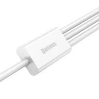 Baseus Superior Series USB-A - USB-C / Lightning / micro USB 3.5A kabelis 1m - baltas