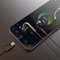 Dudao X3C+ Wiraudonas USB-C In-Ear Ausinės 1.2m - Juodas