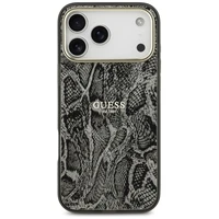 Guess Pitono rašto magnetinis dėklas iPhone 17 Pro Max - juodas