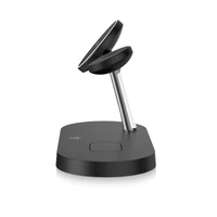 Tech-Protect A12 3in1 MagSafe indukcinis įkroviklis išmaniajam telefonui / ausinėms / išmaniajam laikrodžiui - juodas