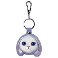 Nimmy Big Eyed Pet 2.0 Triušis 3-in-1 Dėklas telefonui + Piniginė + Sekimo įrenginio dėklas - violetinis (m)