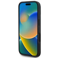 DKNY patikrinto rašto ir spausdintų dryžių dėklas telefonui iPhone 16 - juodas