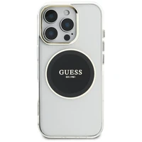 Guess IML Metal Colored Circle Classic Logo Magnetinis dėklas telefonui iPhone 16 Pro Max - juodas