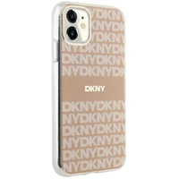 DKNY IML mono ir juostos magnetinis dėklas iPhone 11 / Xr - rožinis
