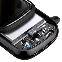 Maitinimo baterija "Baseus Qpow PRO" su "Lightning" laidu, USB-C prievadu ir USB 20000 mAh, 20 W (juoda)