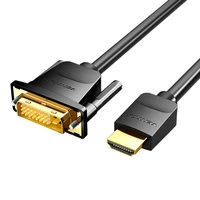 HDMI ir DVI (24+1) kabelis "Vention ABFBI", 3 m, 4K 60 Hz / 1080P 60 Hz (juodas)