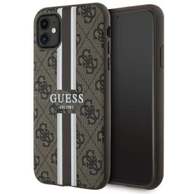Guess GUHMN61P4RPSW iPhone 11 / Xr rudas/rudas kietas dėklas 4G Printed Stripes MagSafe