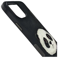 Nimmy Big Eyed Pet 2.0 panda dėklas iPhone 15 Pro Max - juodas