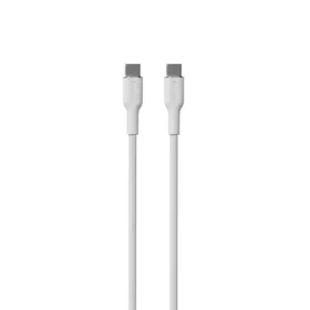 Puro Soft USB-C - USB-C 60W 1.5m silikoninis laidas - baltas
