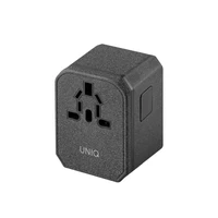 Uniq Voyage LITHOS Collective 33W 2xUSB PD 18W QC 3.0 kelioninis adapteris - pilkas