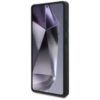 Guess Silikoninis Didelis 4G Logotipas apačioje su užrašu dėklas Samsung Galaxy S25 Ultra - juodas