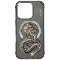 Nimmy Dragon Magnetinis dėklas iPhone 16 Pro - pilkas