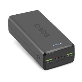 Išorinė baterija SBS TTBB30000PD20K 30000 mAh 2 x USB-C 2 x USB-A - juoda
