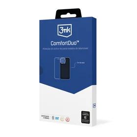 Dėklo ir apsauginio stikliuko rinkinys 3mk ComfortDuo Matt Black Apple iPhone 13