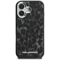 Karl Lagerfeld IML Leopard Pattern MagSafe deklas iPhone 16 - juodas