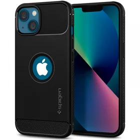 Spigen Rugged Armor iPhone 13 dėklas telefonui - matinis juodas