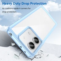 Kosmoso dėklas su geliniu rėmeliu telefonui Xiaomi Redmi Note 13 Pro - mėlynas