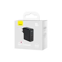 "Baseus GaN5 Pro" greitasis universalus sieninis įkroviklis GaN USB C tipo / USB 100 W PD3.0, QC4.0+, AFC juodas (CCGP090201)