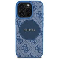 Guess 4G Circle Classic Logo Magnetinis dėklas telefonui iPhone 16 Pro Max - mėlynas