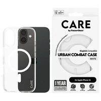CARE by PanzerGlass Flagmano dėklas telefonui iPhone 16 6.1" baltas/baltas Magnetinis 1337