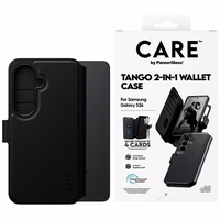 CARE by PanzerGlass Tango 2in1 Wallet dėklas Samsung Galaxy S26 - juodas
