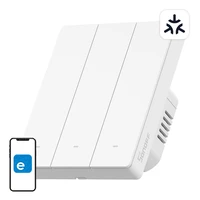 SONOFF M5-3C-80W WiFi Matter išmanusis sieninis jungiklis (3 kanalai, rėmeliui)