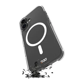 Puro Impact skaidrus D3O TPU+PC magnetinis dėklas telefonui iPhone 17 - permatomas