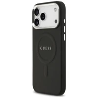 Guess Classic Logo Magnetinis dėklas telefonui iPhone 17 Pro Max - juodas