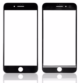 LCD stikliukas Apple iPhone 8 Plus su rėmeliu ir OCA juodas V2 ORG