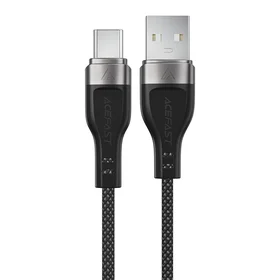 Acefast C11-04 USB-A - USB-C 3A kabelis 1.2m magnetinis pintas - juodas