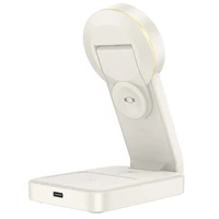 Belaidis įkroviklis Hoco 3in1 15W suderinamas su MagSafe CQ3 baltas