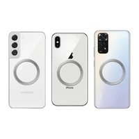 Universalus apvalus plokštelė / magnetinis žiedas suderinamas su MagSafe sidabrinis