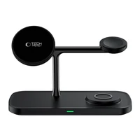 Tech-Protect QI15W-A45 3in1 belaidis įkroviklis su MagSafe Apple įrenginiams - juodas