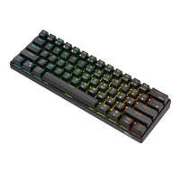 Royal Kludge RK61 RGB mechaninė klaviatūra, raudonas jungiklis (juoda) (QWERTY)
