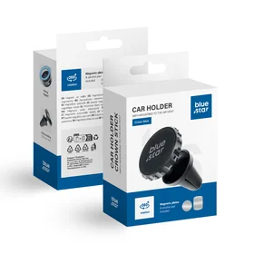BLUE STAR magnetinis automobilio laikiklis oro ventiliacijai CROWN MAGNETIC juodas