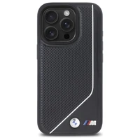 BMW M perforuota susukta linija Magnetinis dėklas iPhone 16 Pro - juodas