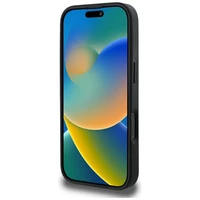 Guess Grained Roses Big 4G logo dėklas telefonui iPhone 16 Pro - juodas